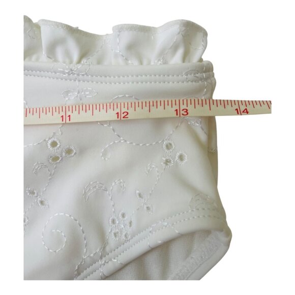 ASOS High Waist White Ruffle Embroideries Bikini Bottom Size UK 10 EU 38 US 6 - Picture 6 of 9
